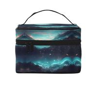 Science Fiction Stars - Borsa cosmetica da viaggio da donna, (22,9 x 16,5 x 15,7 cm), portatile, di grande capacità, borsa cosmetica per ragazze, nero, Taglia unica
