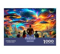 Science Fiction World 1000 Pezzi Puzzle Classici Per Adulti E Bambini Da 14 Anni E Più Giochi Rilassamento E Intelligence Sfida Impossibile - Regalo Per Amore E Amico 70x50cm/1000pcs