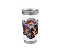 Science Geek regali Geometria Hypercube Bicchiere termico in acciaio inox doppia parete
