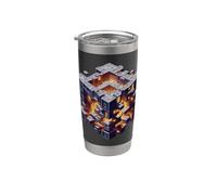 Science Geek regali Geometria Hypercube Bicchiere termico in acciaio inox doppia parete