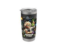 Science Genius @ Lavoro Divertente Scienziato Lab Graphic Bicchiere termico in acciaio inox doppia parete