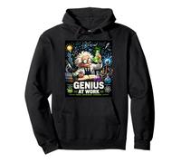 Science Genius @ Lavoro Divertente Scienziato Lab Graphic Felpa con Cappuccio