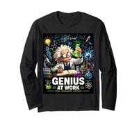 Science Genius @ Lavoro Divertente Scienziato Lab Graphic Maglia a Manica