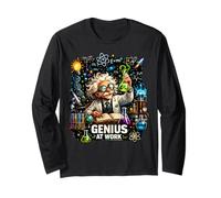Science Genius @ Lavoro Divertente Scienziato Lab Graphic Maglia a Manica