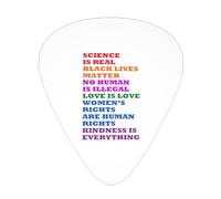 Science Is Real Black Lives Matter Plettri per chitarra Plettri per chitarra basso Confezione da 12