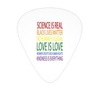 Science Is Real Black Lives Matter Plettri per chitarra Plettri per chitarra basso Confezione da 12