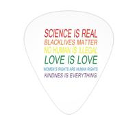 Science Is Real Black Lives Matter Plettri per chitarra Plettri per chitarra basso Confezione da 12