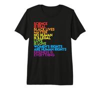 Science Is Real Black Lives Matter Rainbow LGBT Pride Gift Maglietta Premium