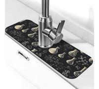 Science Lab Doodle Pattern A Print Faucet Mat per lavello da cucina, rubinetti, tappetino paraspruzzi assorbente ad asciugatura rapida, tappetini per lavello da cucina per lo scarico del rubinetto