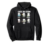 Science Meme Cats in STEM Scientist Nerd Felpa con Cappuccio