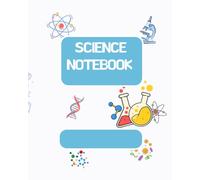 Science Notebook: Half Page Interleaf Notes Book for Students: 150 Pages of Ruled Writing Space for Class Notes, Diagrams, Experiments, Homework and Study