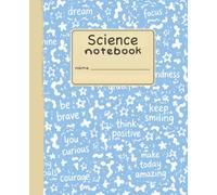 Science Notebook: Wide Ruled | 7.5 x 9.25 | 120 Pages | Blue Marble Edition | Chalk Dust & Bubblegum Soles™