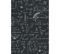 Science - Quaderno enorme XXL a quadretti con formule - Nero: Taccuino B5 quadretti senza margine - Copertina rigida - XXL 300 Pagine