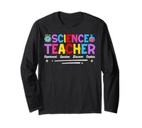 Science Teacher Experiment Question Discover Explain Maglia a Manica