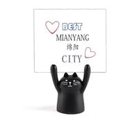 Science Technology City Mianyang Memo Holder Cartoon Black Cat Stand Decorazione
