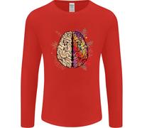 Science Vs Arte Cerebrale Art IQ Fisica Uomo Manica Lunga T-Shirt