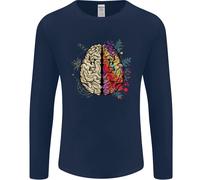 Science Vs Arte Cerebrale Art IQ Fisica Uomo Manica Lunga T-Shirt