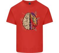 Science Vs Artistic Brain Art IQ Fisica Uomo Cotone T-Shirt Tee Top