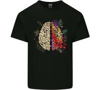 Science Vs Artistic Brain Art IQ Fisica Uomo Cotone T-Shirt Tee Top