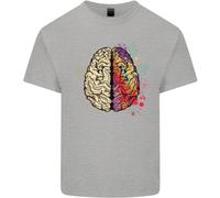 Science Vs Artistic Brain Art IQ Fisica Uomo Cotone T-Shirt Tee Top