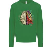 Science Vs Artistic Brain Art IQ Fisica Uomo Felpa