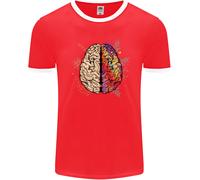 Science Vs Artistic Brain Art IQ Fisica Uomo Ringer T-Shirt FotL