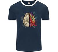 Science Vs Artistic Brain Art IQ Fisica Uomo Ringer T-Shirt FotL