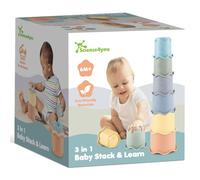 Science4you Bicchieri Impilabili Neonato 3 in 1 - Gioco Impilabile con 6 Bicchieri, Bagno Spiaggia Interno, 6 9 12 Mesi+