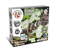 Science4you Kit Dinosauri 2 in 1 - Fossili da Scavare che si Illuminan al Buio di 2 Dinosauri: T Rex e Triceratopo, Scheletro Dinosauro, Giocattoli per Bambini 6 7 8 9+ Anni