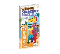 Science4you Puzzle di legno dei dinosauri per bambini dai 3 anni in su - puzzle per bambini per imparare i numeri, giocattolo dei dinosauri in 11 pezzi, giocattolo educativo per bambini 2 e 3 anni