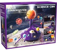 ScienceCan 1204732021de0001 - Sistema solare girevole 3D con proiettore e riproduzione vocale (tedesco/inglese) - a partire dai 6 anni - MINT/STEAM - 1204732021de0001