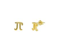 ScienceFox π Orecchini con simbolo Pi, in argento Sterling 925, in oro rosa, regalo per appassionati di matematica, Argento