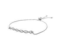 ScienceFox DNA Bracciale a doppia elica in argento Sterling 925 placcato oro rosa disponibile regalo per gli appassionati di biologia e chimica, 23.5 centimeters, Argento sterling