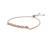ScienceFox DNA Bracciale a doppia elica in argento Sterling 925 placcato oro rosa disponibile regalo per gli appassionati di biologia e chimica, 23.5 centimeters, Argento sterling