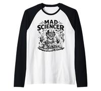 Sciencer Pazzo Divertente Scienza Nerd Umorismo Maglia con Maniche Raglan