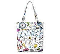 Scienza,Borse della spesa riutilizzabili, borse per la spesa, borsa a tracolla in tela di grande capacità
