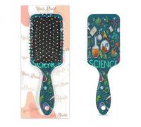 Scienza Chimica Spazzola per capelli Tema Educativo Cuscino D'aria Bagnato Asciutto Spazzola per Capelli Districante Plastica Spazzola per Capelli per Bambini Adulti Ritorno A Scuola Regalo Donne