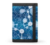 Scienza Chimica Struttura Molecolare Trifold Portafoglio Carino Slot per Carte Titolare Frizione Portafogli per Uomo Donna, Stile:, Taglia unica