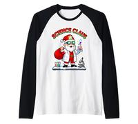 Scienza Claus Scienziato Babbo Natale Buon Natale FUUNY Festive Maglia con Maniche Raglan