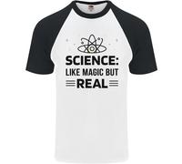 Scienza Come Magia But Vero Divertente Geek Secchione DA UOMO S/S Baseball