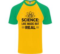 Scienza Come Magia But Vero Divertente Geek Secchione DA UOMO S/S Baseball