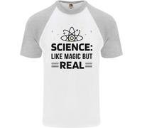 Scienza Come Magia But Vero Divertente Geek Secchione DA UOMO S/S Baseball