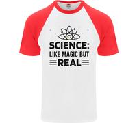Scienza Come Magia But Vero Divertente Geek Secchione DA UOMO S/S Baseball