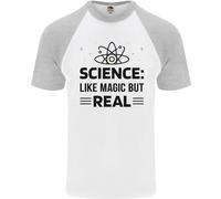 Scienza Come Magia But Vero Divertente Geek Secchione DA UOMO S/S Baseball