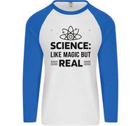 Scienza Come Magia But Vero Divertente Geek Secchione Uomo L/S Baseball T-Shirt