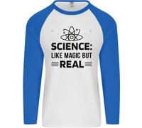 Scienza Come Magia But Vero Divertente Geek Secchione Uomo L/S Baseball T-Shirt