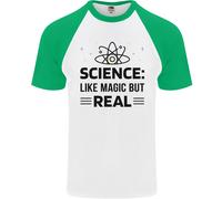 Scienza Come Magia Ma Reale Divertente Geek Nerd Uomo S/S Maglietta Baseball