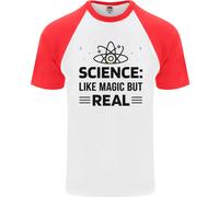 Scienza Come Magia Ma Reale Divertente Geek Nerd Uomo S/S Maglietta Baseball