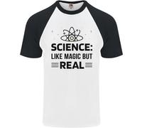 Scienza Come Magia Ma Reale Divertente Geek Nerd Uomo S/S Maglietta Baseball