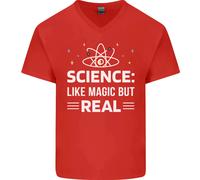 Scienza Come Magia Ma Reale Divertente Nerd Geek Maglietta In Cotone A V